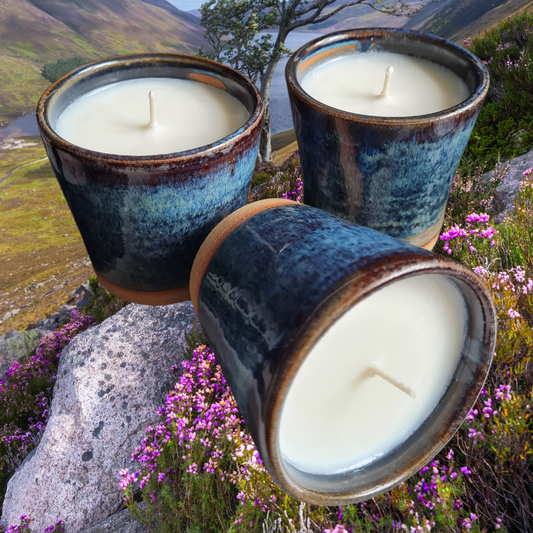 LIMITED EDITION- BLUE CERAMIC CANDLE