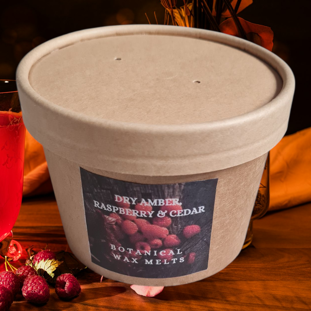 BOTANICAL WAX MELT TUB - DRY AMBER, RASPBERRY & CEDAR