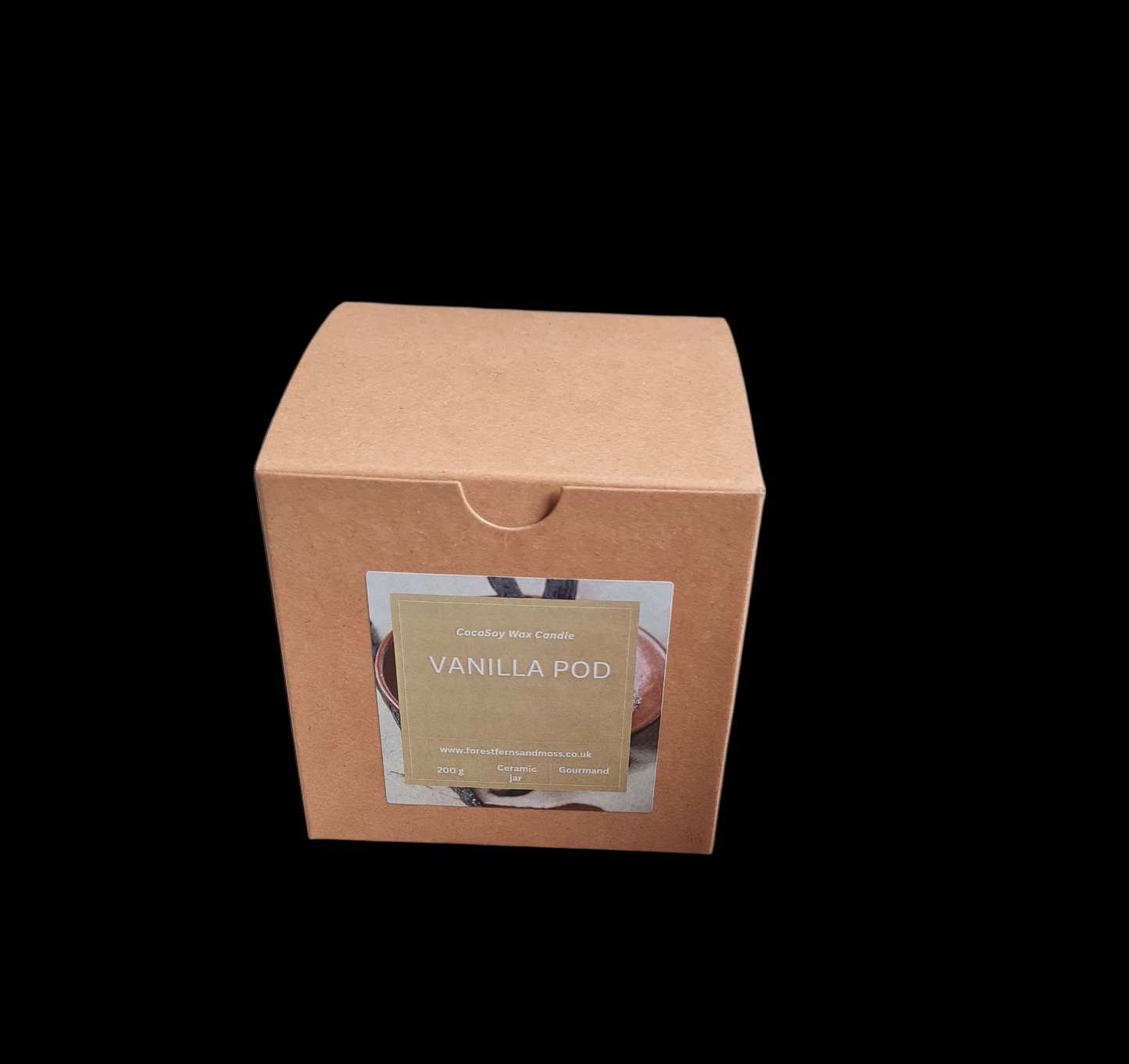 WHITE CERAMIC CANDLE - VANILLA POD