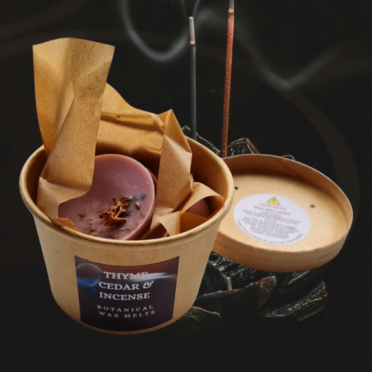 BOTANICAL WAX MELT TUB - THYME, CEDAR & INCENSE