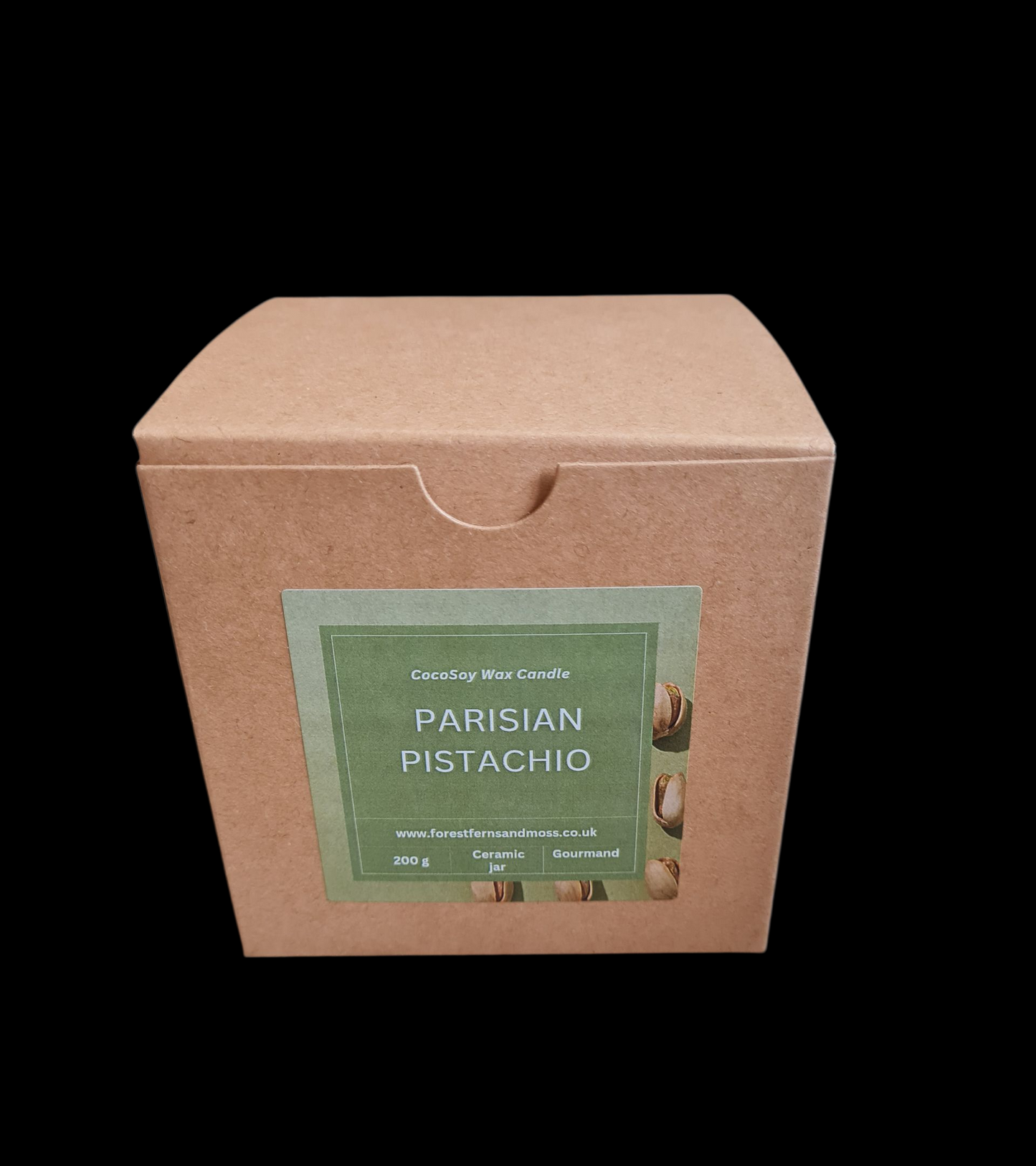WHITE CERAMIC CANDLE - PARISIAN PISTACHIO