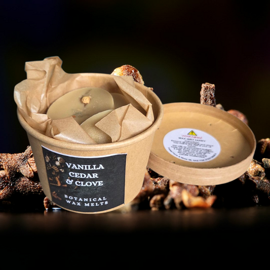 BOTANICAL WAX MELT TUB - VANILLA, CEDAR & CLOVE