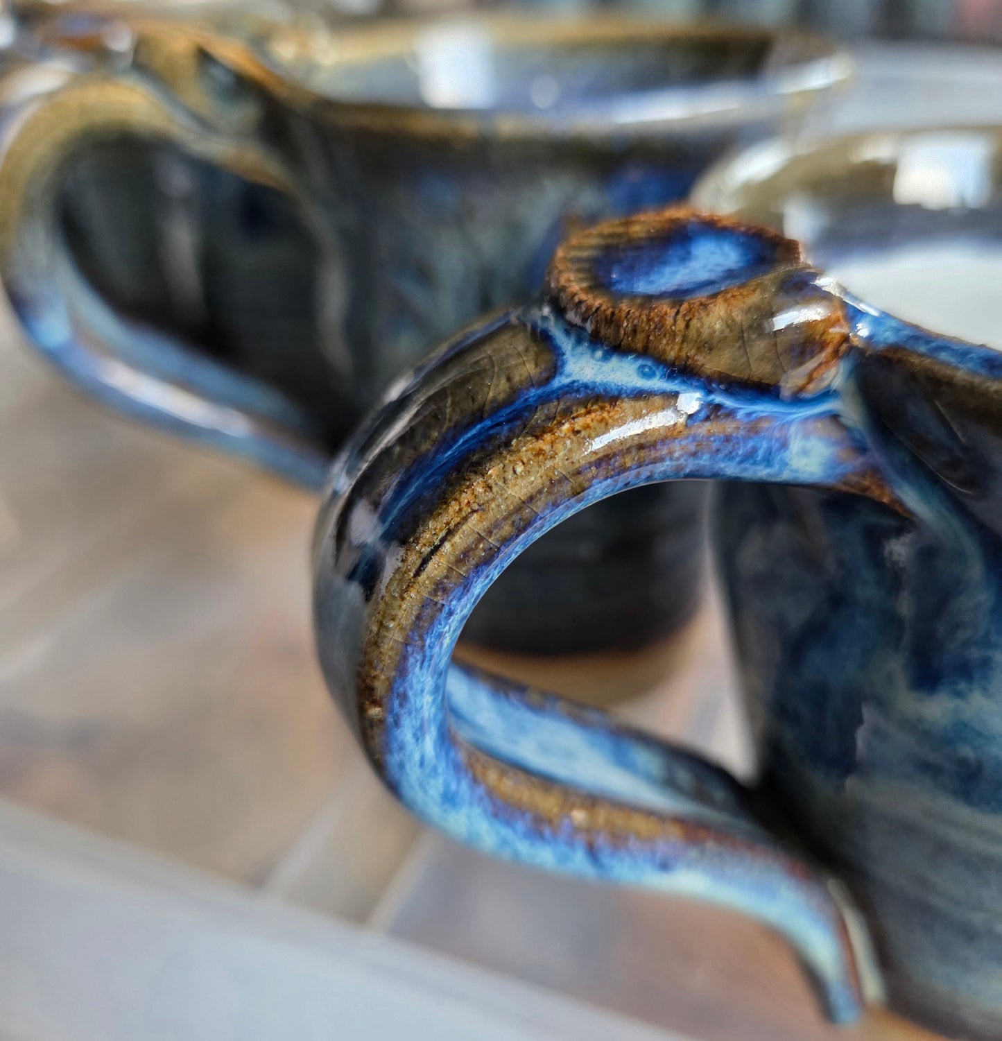 CERAMIC MUG CANDLE - BLUE GLAZE