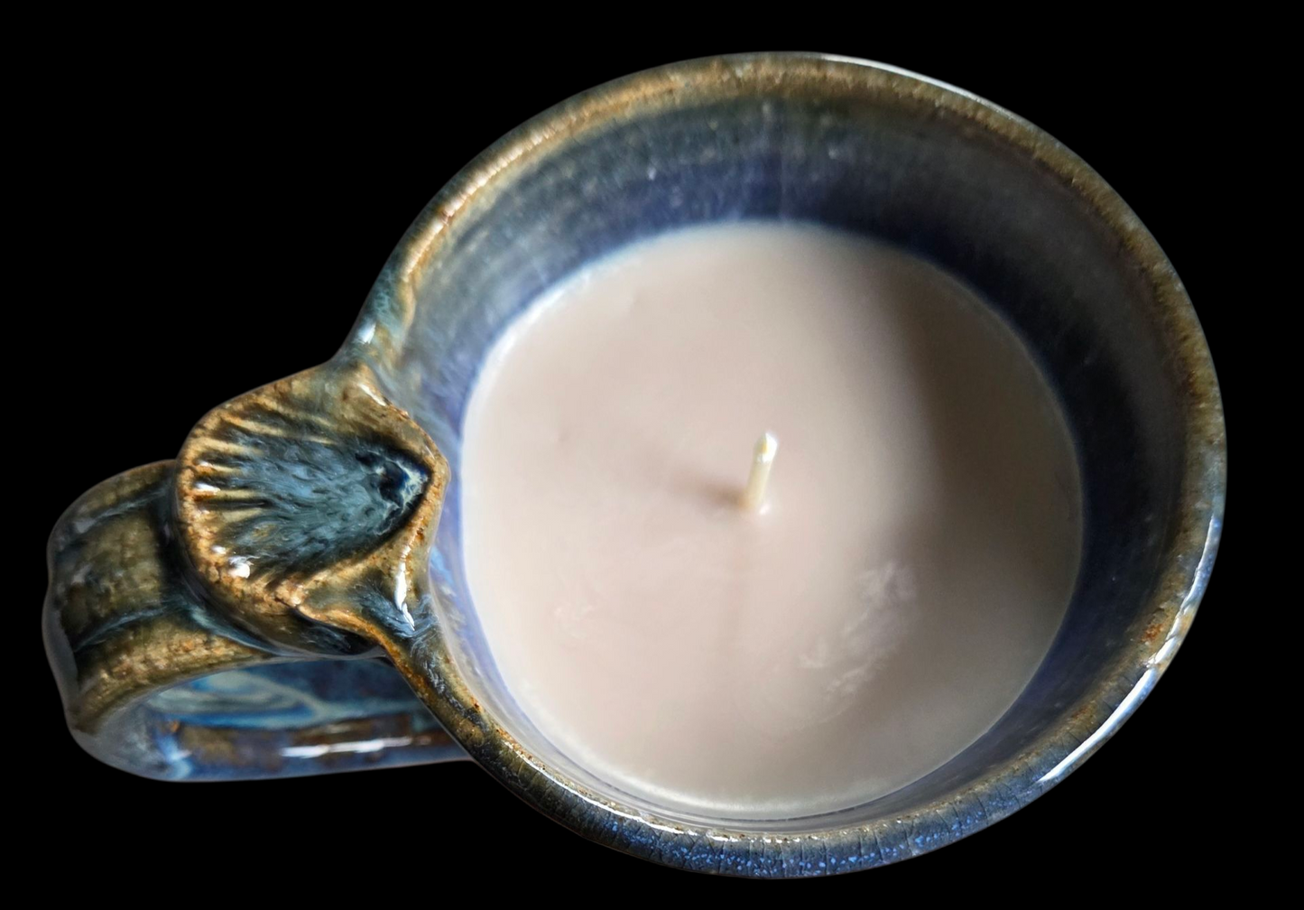 CERAMIC MUG CANDLE - BLUE GLAZE