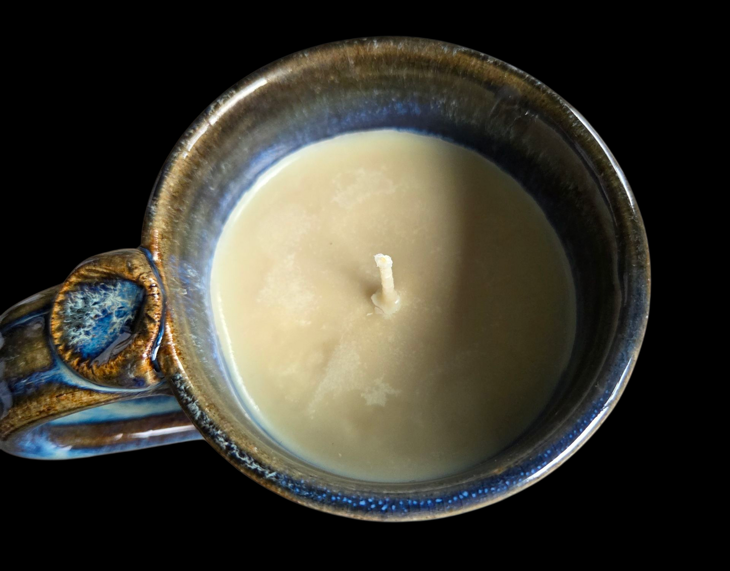 CERAMIC MUG CANDLE - BLUE GLAZE