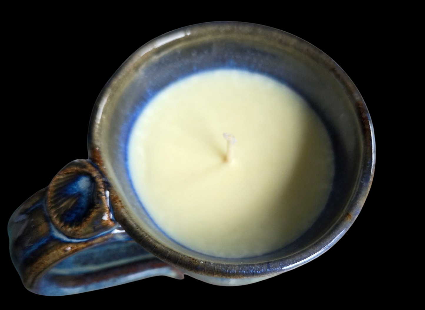 CERAMIC MUG CANDLE - BLUE GLAZE