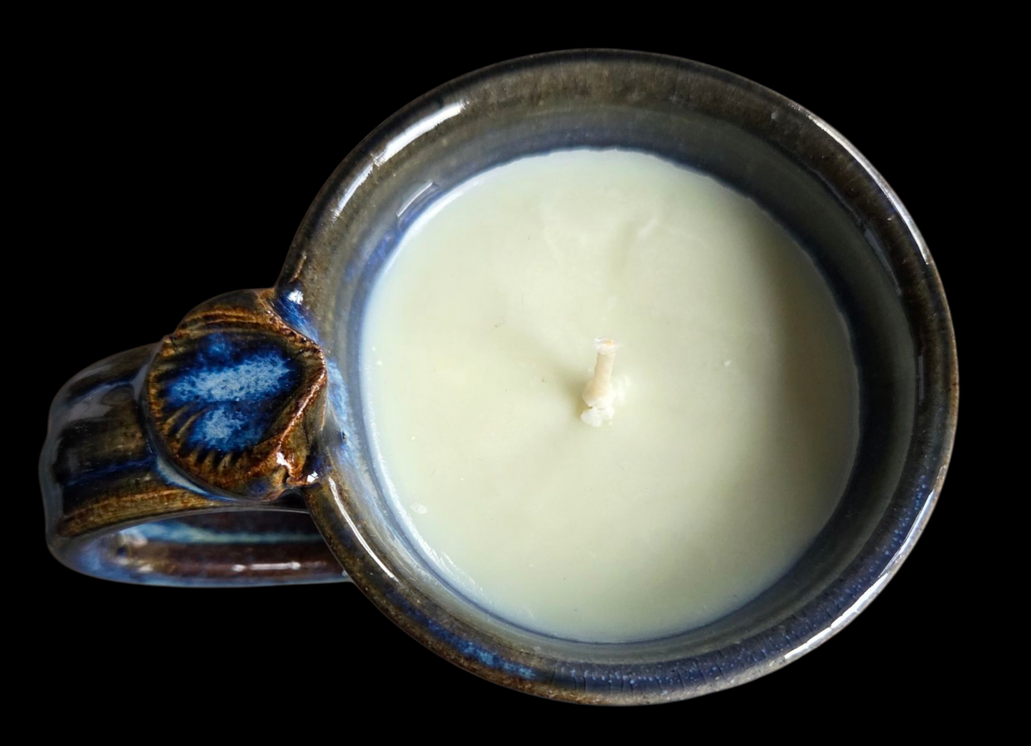 CERAMIC MUG CANDLE - BLUE GLAZE