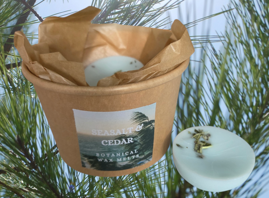 BOTANICAL WAX MELT TUB - SEASALT & CEDAR