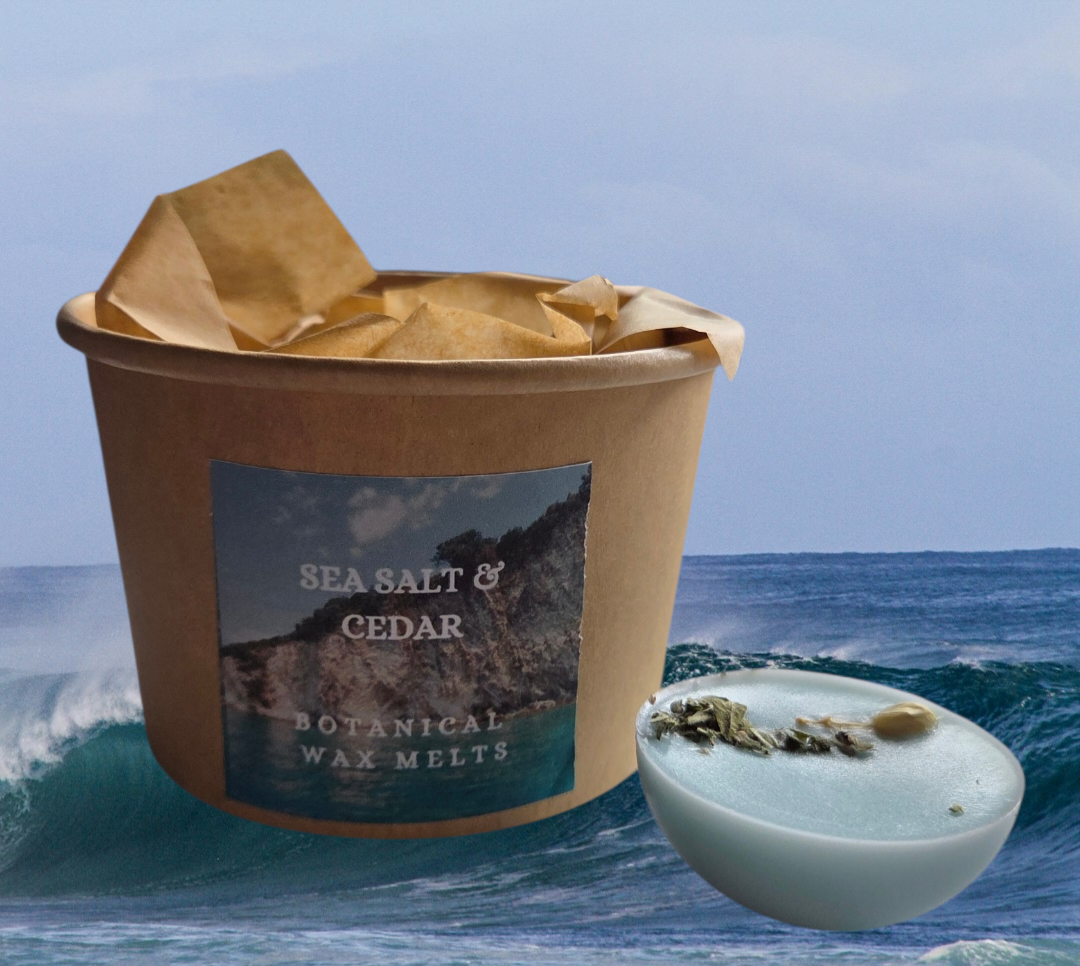 BOTANICAL WAX MELT TUB - SEASALT & CEDAR