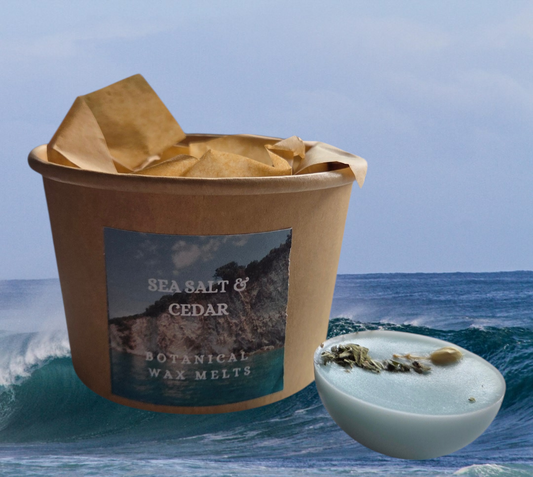 BOTANICAL WAX MELT TUB - SEASALT & CEDAR