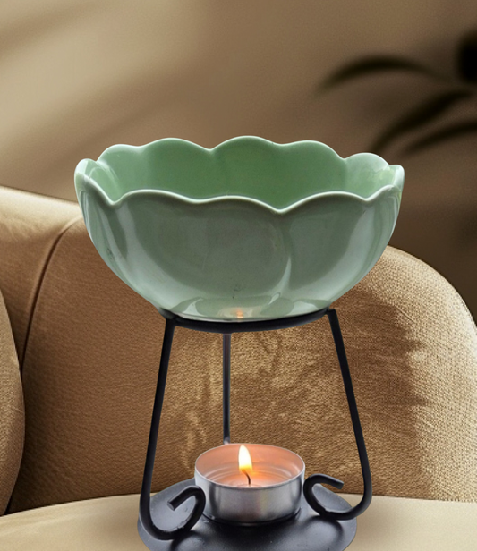 CERAMIC FLOWER WAX MELT BURNER